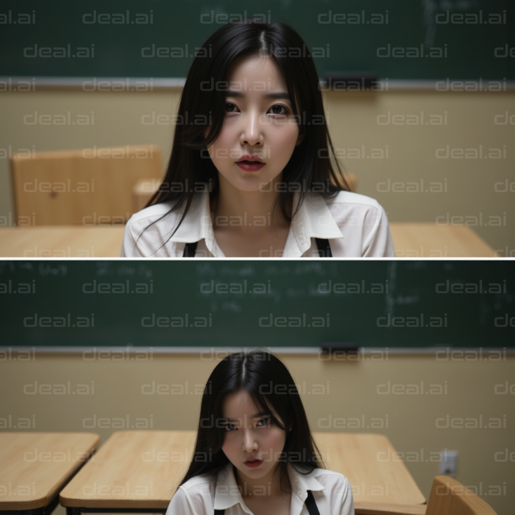 "Thoughtful Moment in Classroom"