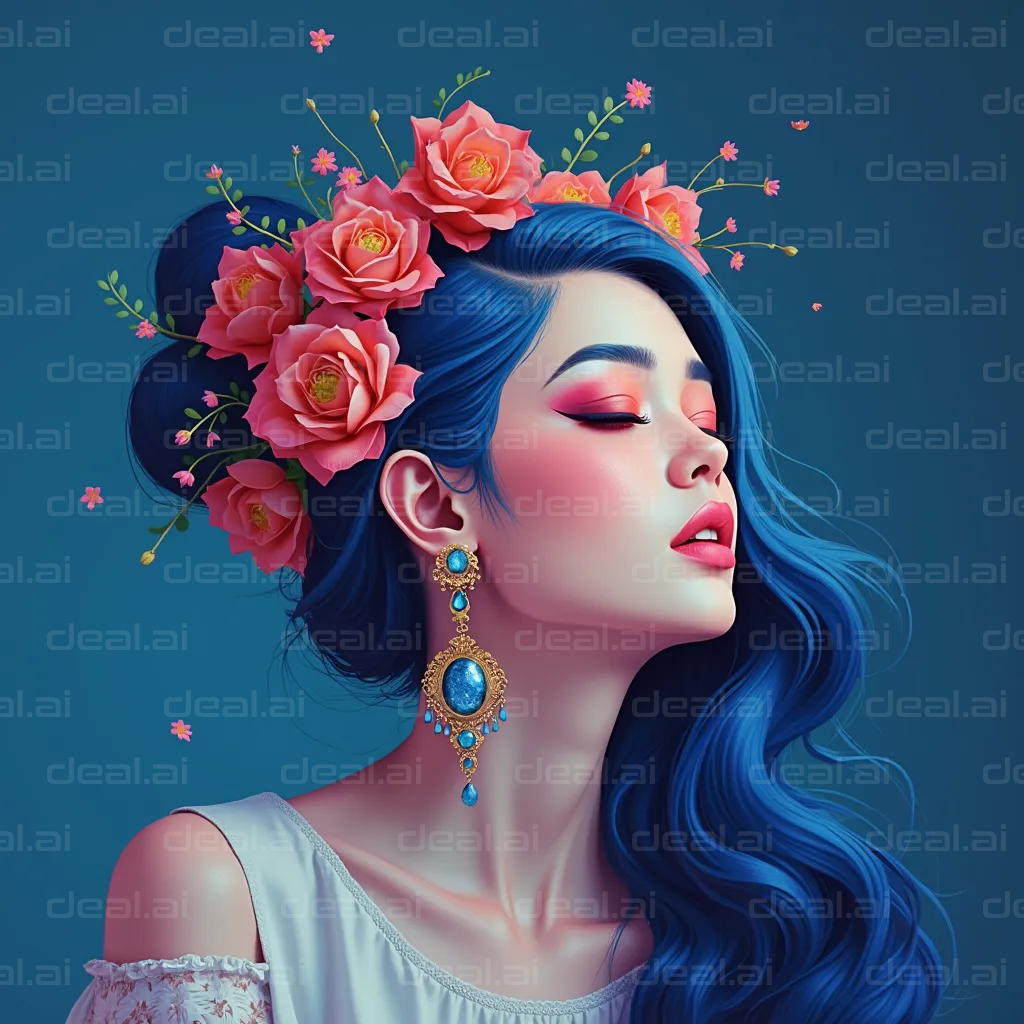 Elegant Floral Portrait