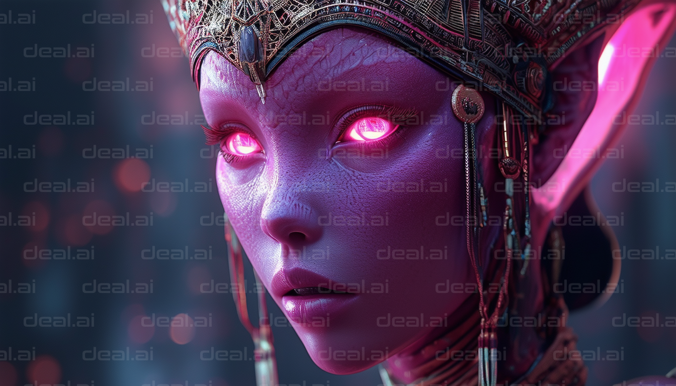 "Alien Princess with Glowing Eyes"