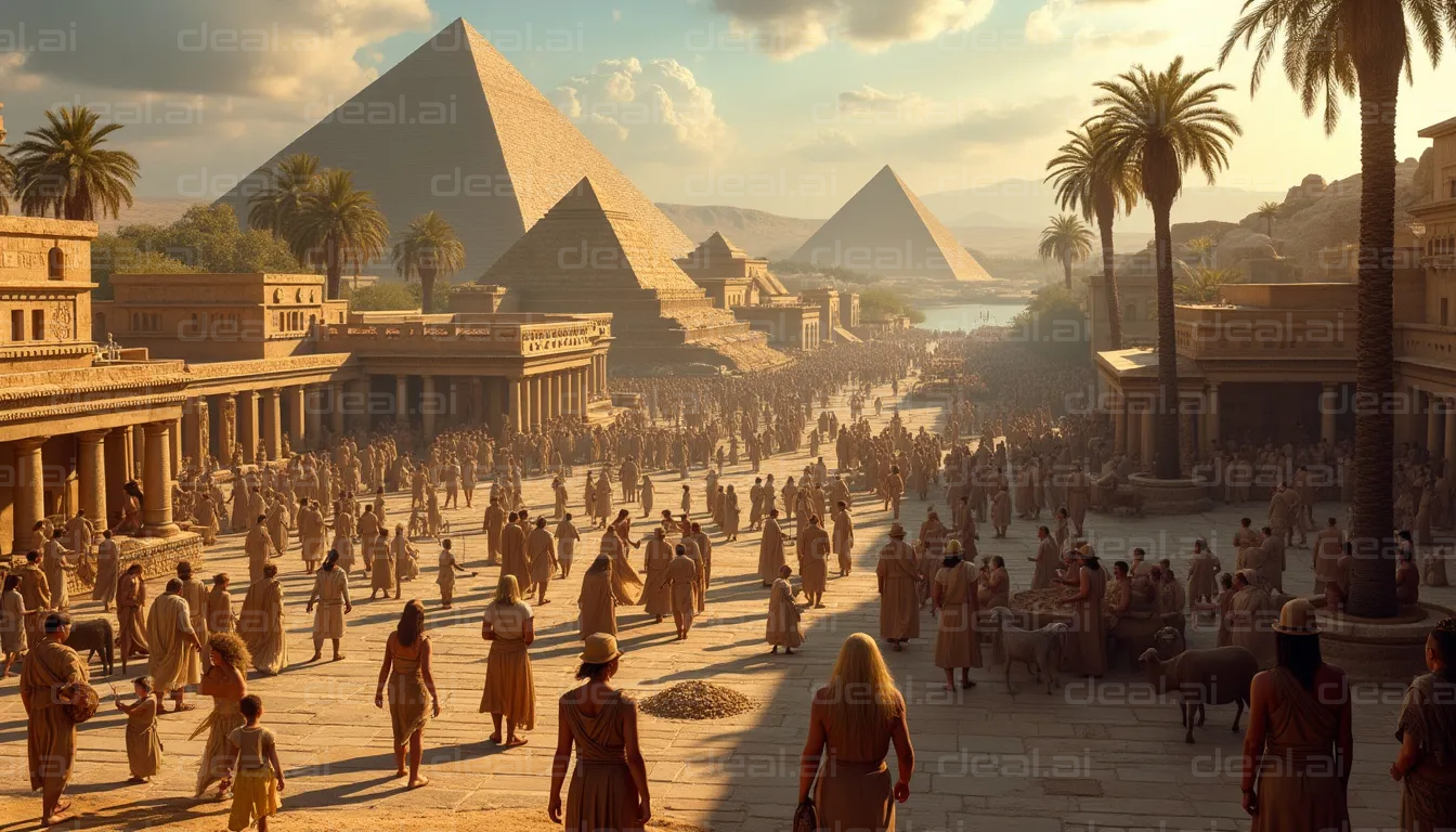 Ancient Egyptian Market Scene
