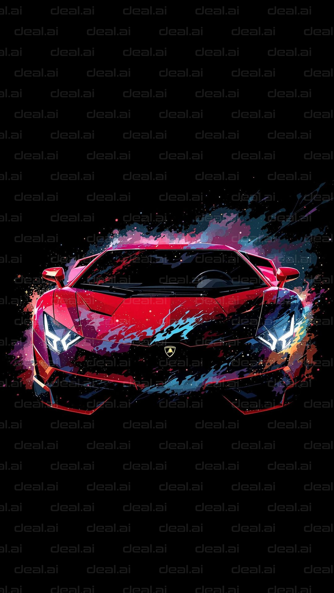 "Colorful Sports Car Splash"