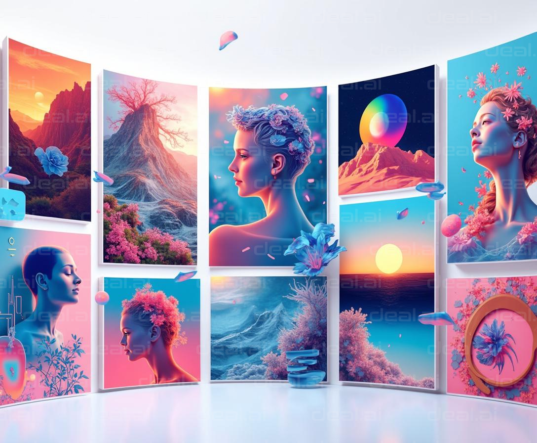 "Vibrant Dreamscape Gallery of Art"