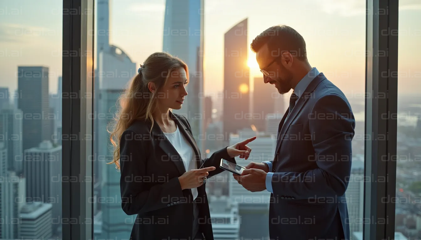 "Business Meeting at Sunset"