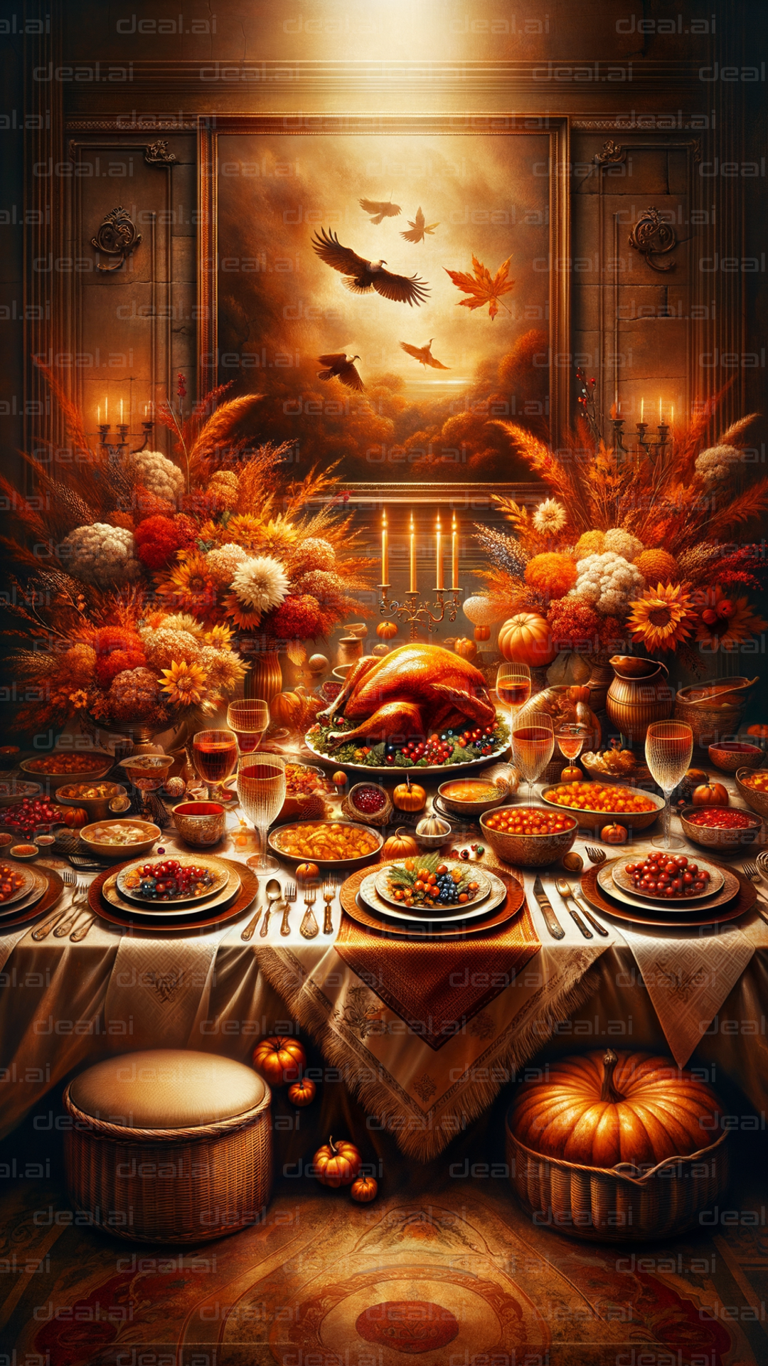 Elegant Thanksgiving Feast and Decor