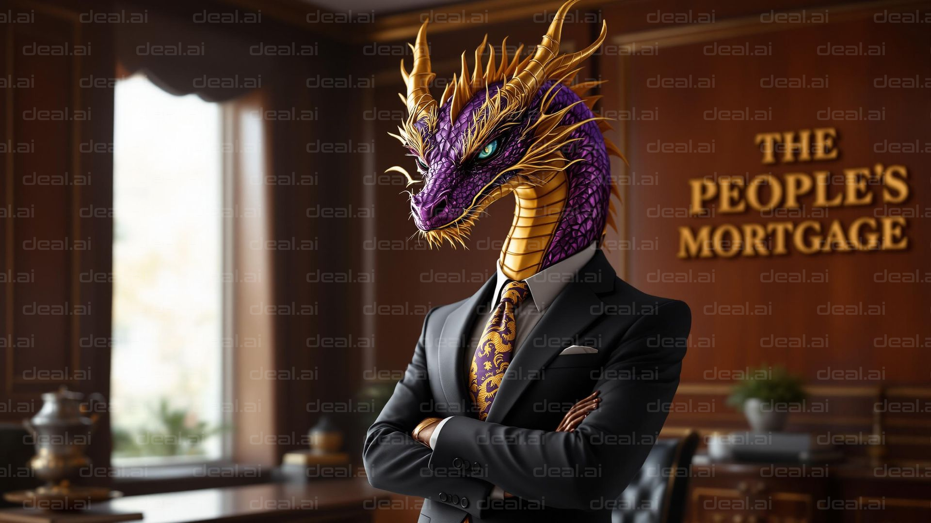"Dragon Banker in Suit and Tie"