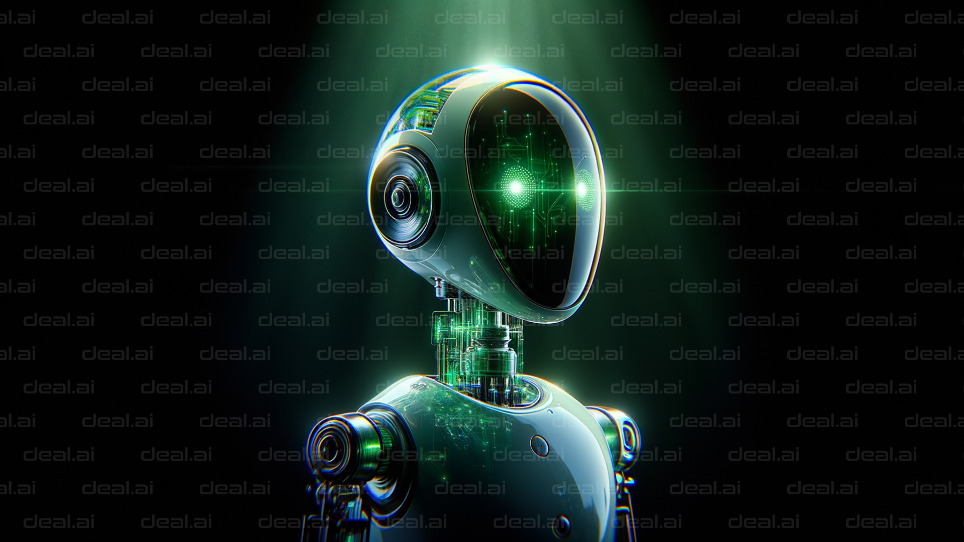 Futuristic Robot with Glowing Eyes