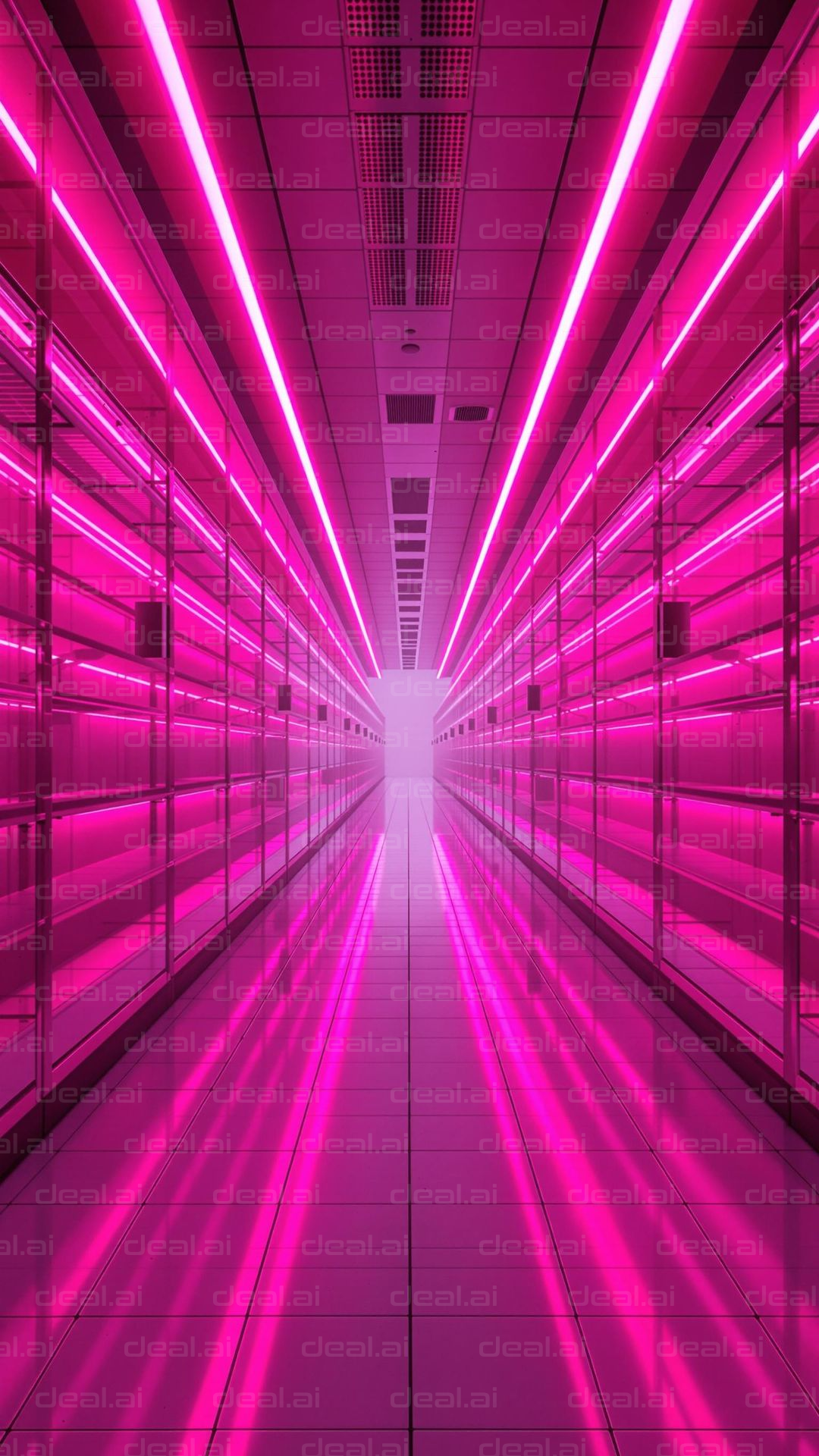 Neon Labyrinth Aisle