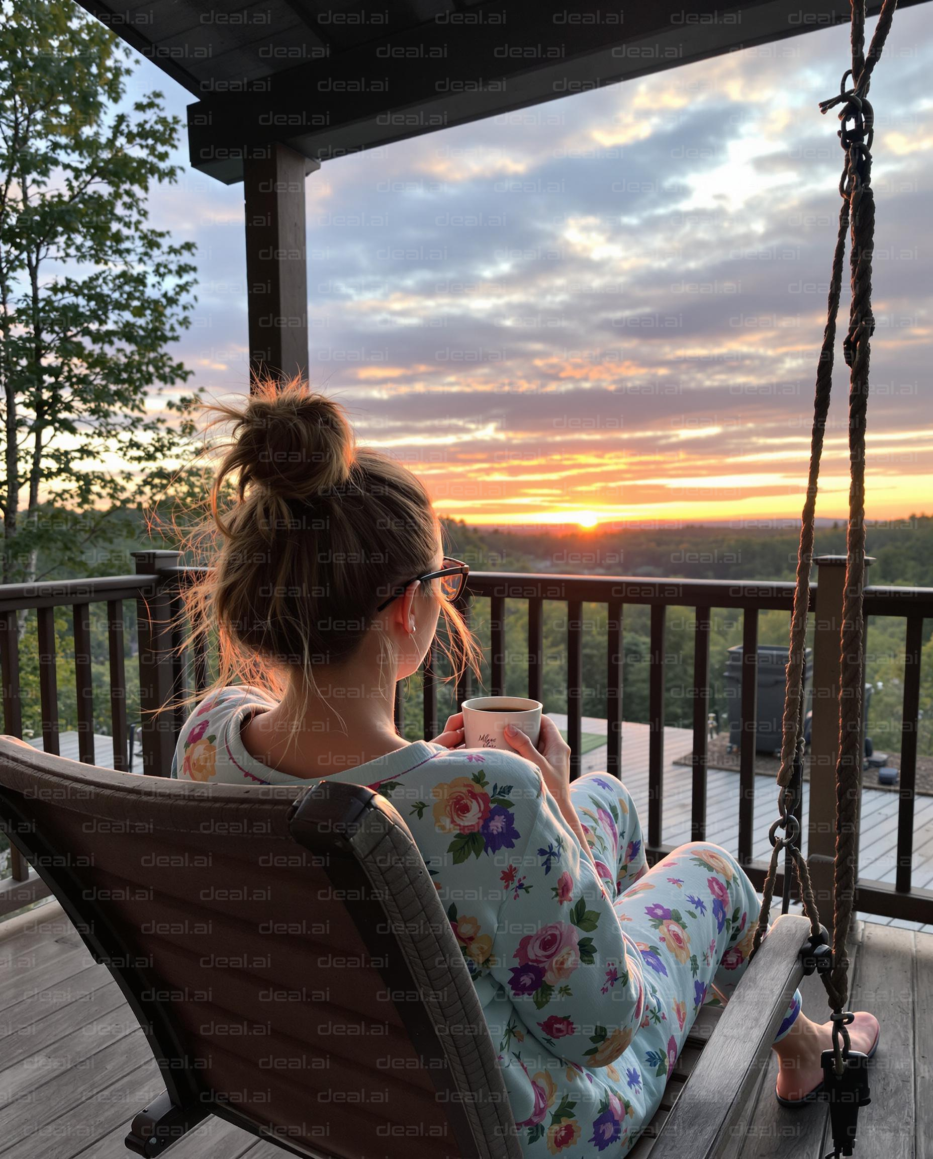 Peaceful Sunrise on the Porch