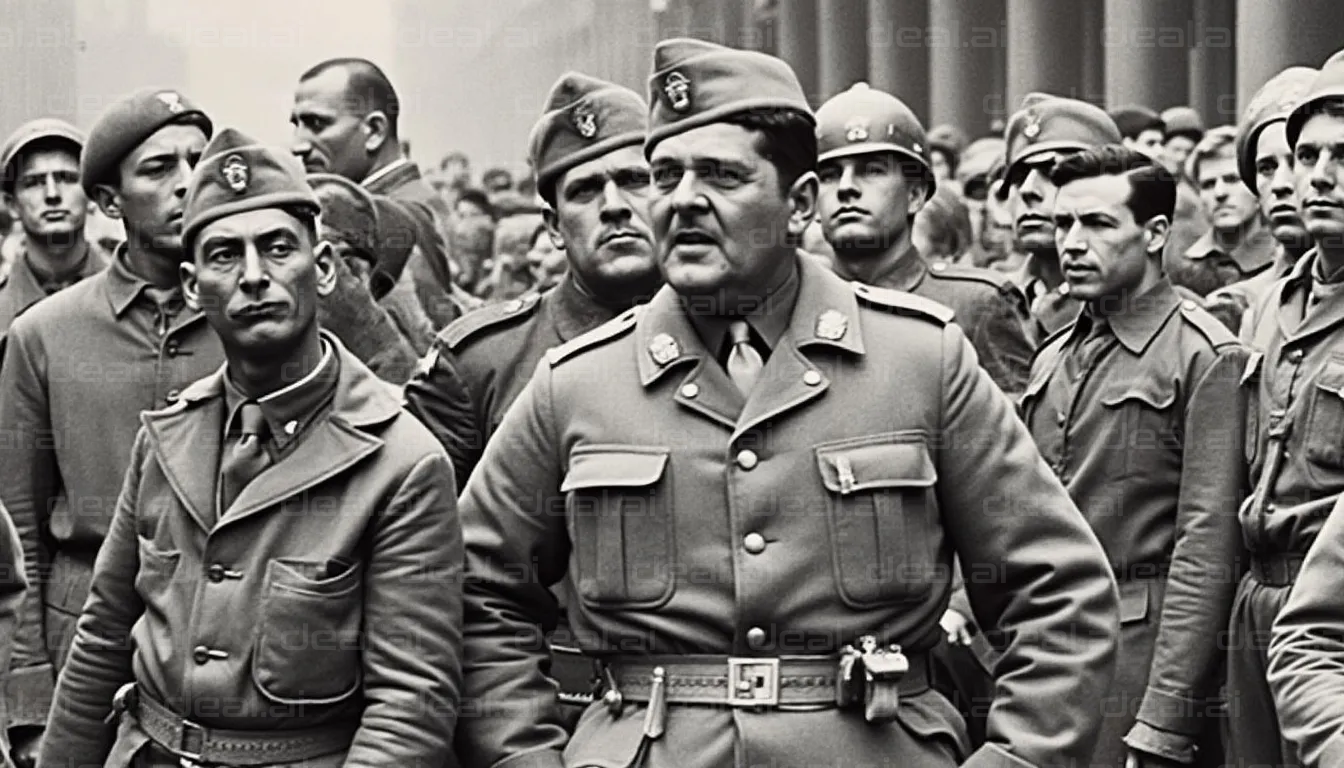 Historic Military March Scene