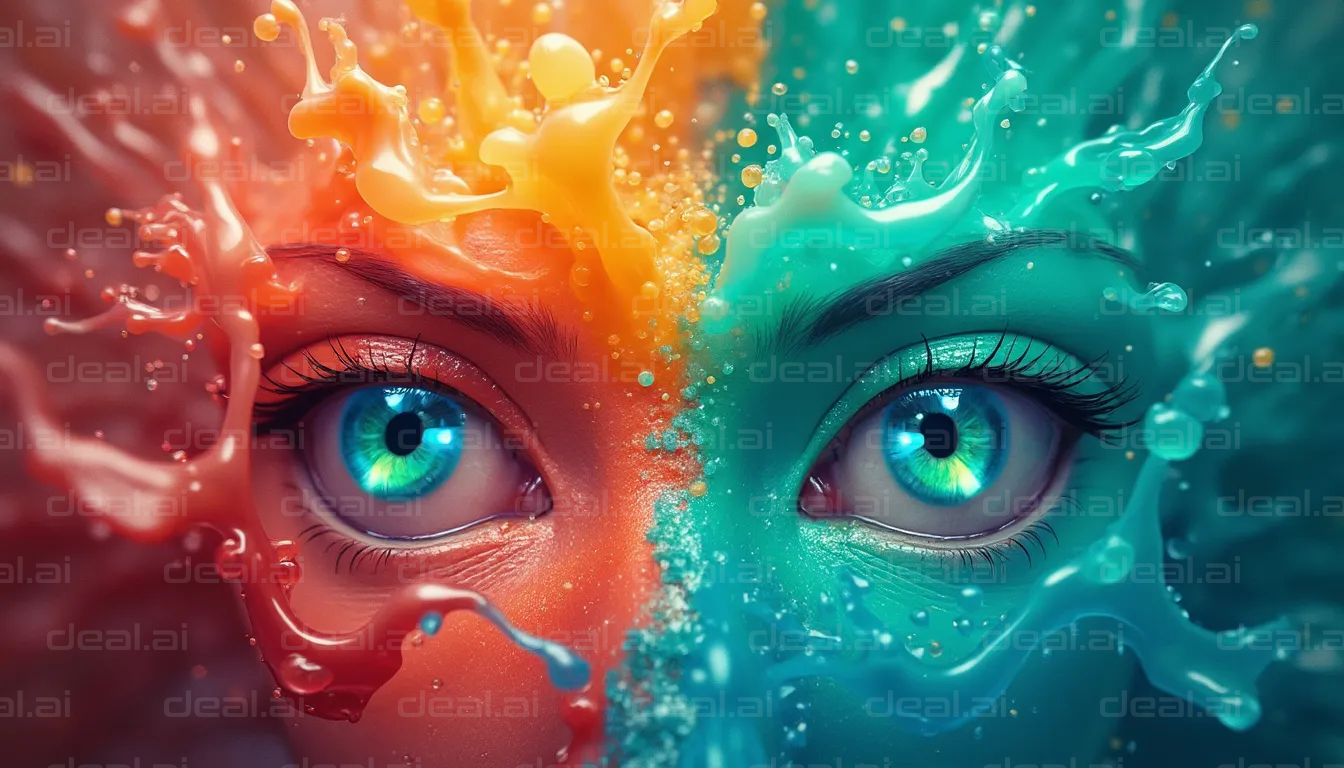 Vivid Eye Splashes: Fire & Water