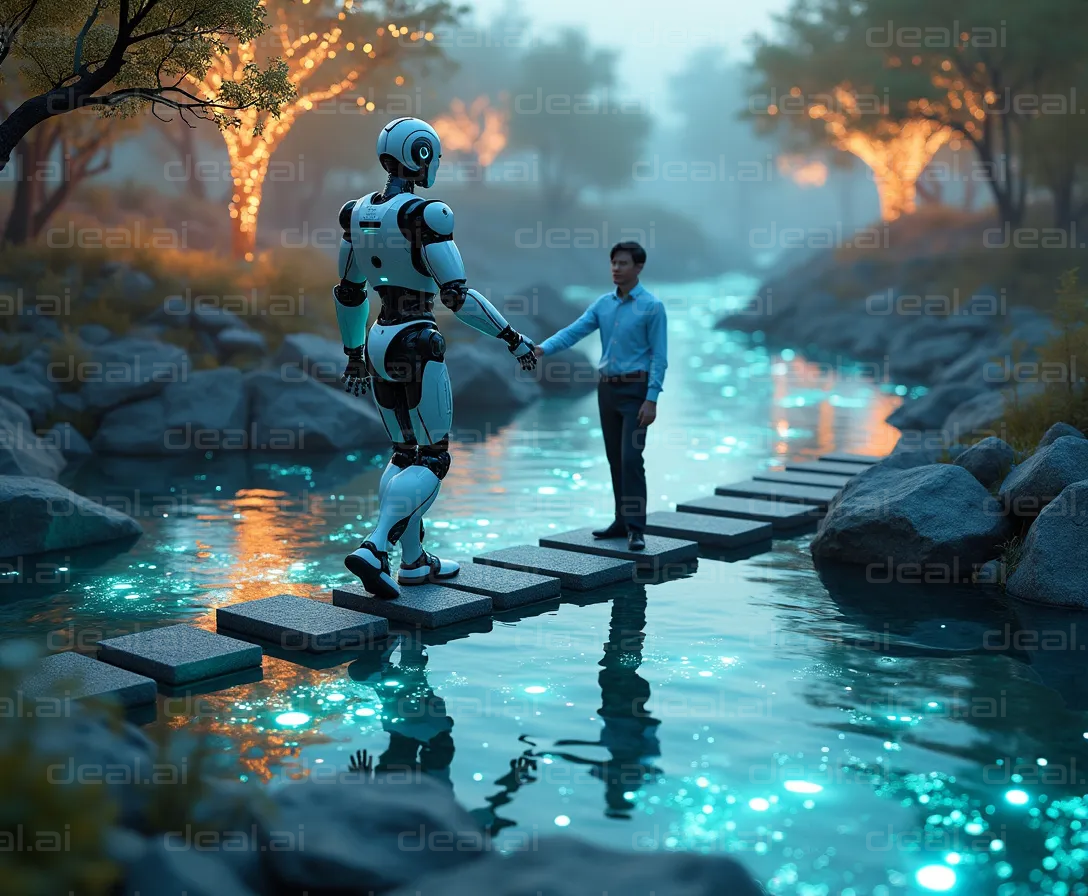 "Human-Robot Unity by Glowing Stream"