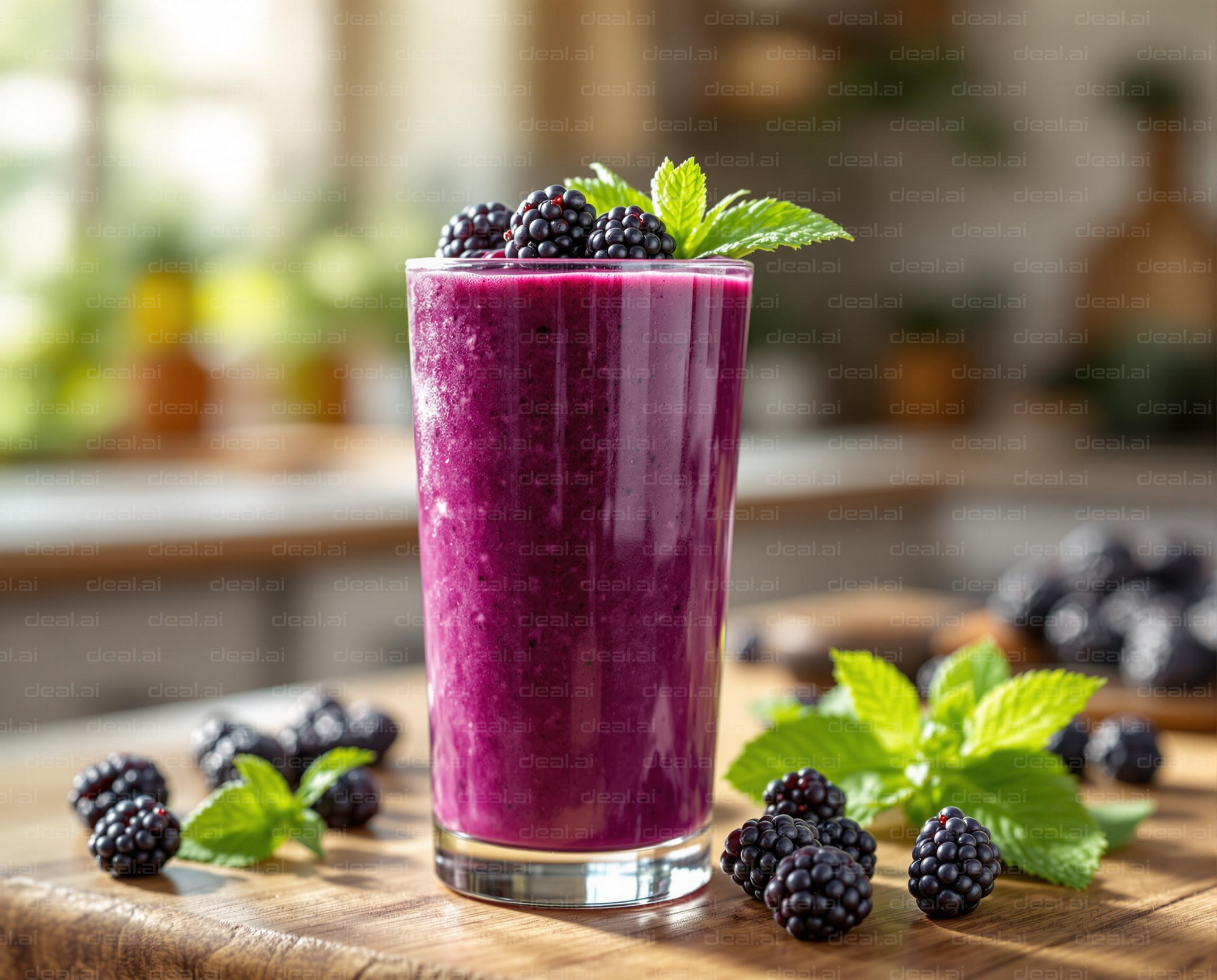 Vibrant Blackberry Smoothie Delight