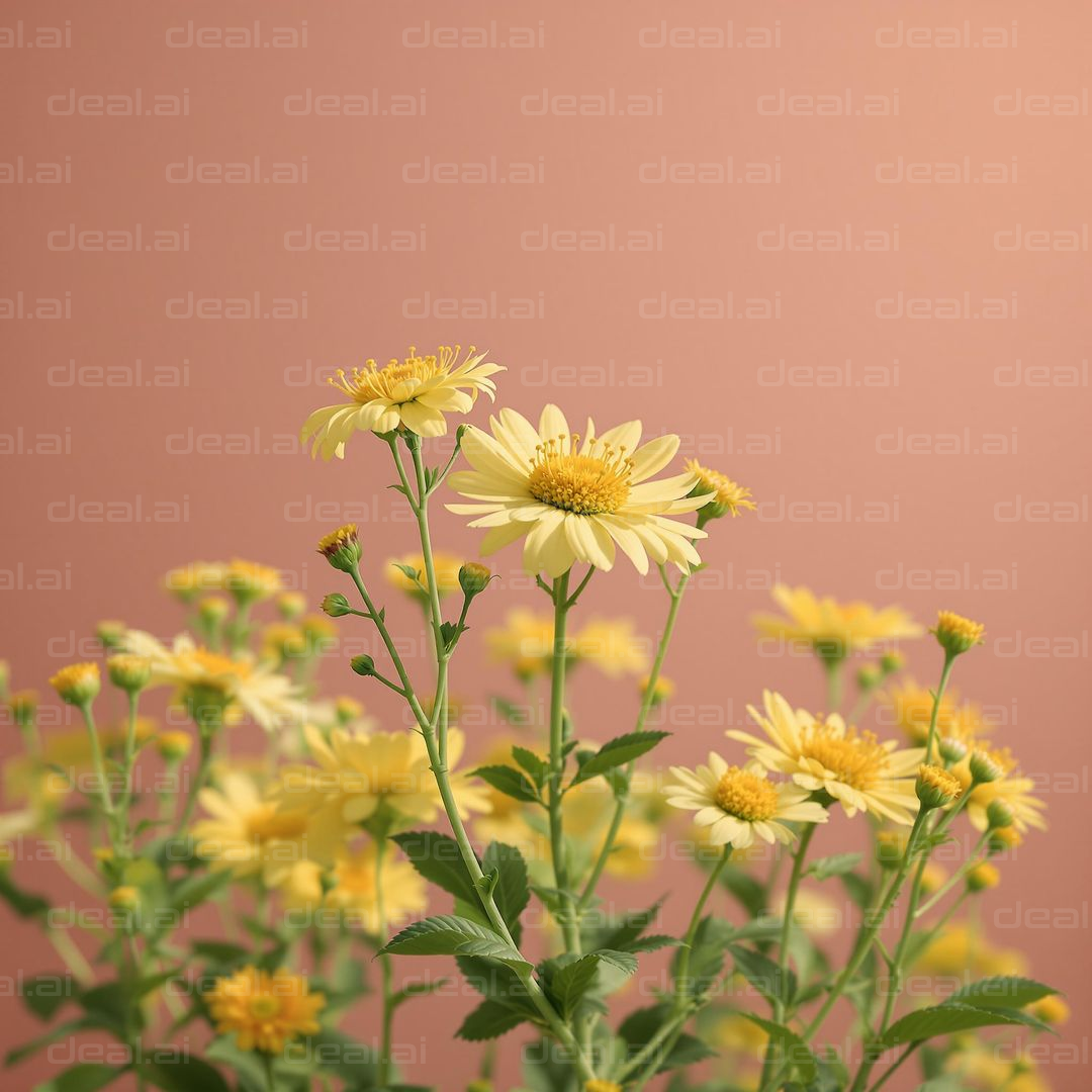 "Sunny Yellow Flowers Blossom Bright"