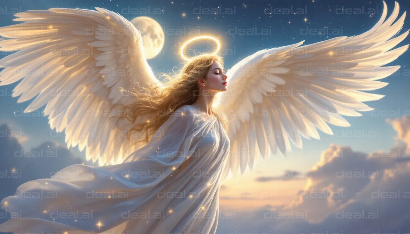 "Celestial Angel in Flight"