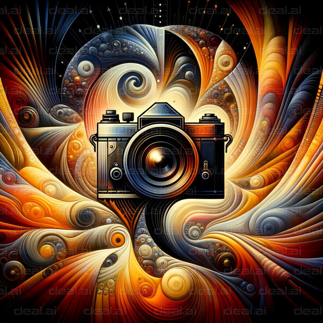 "Vibrant Swirl Camera Art"