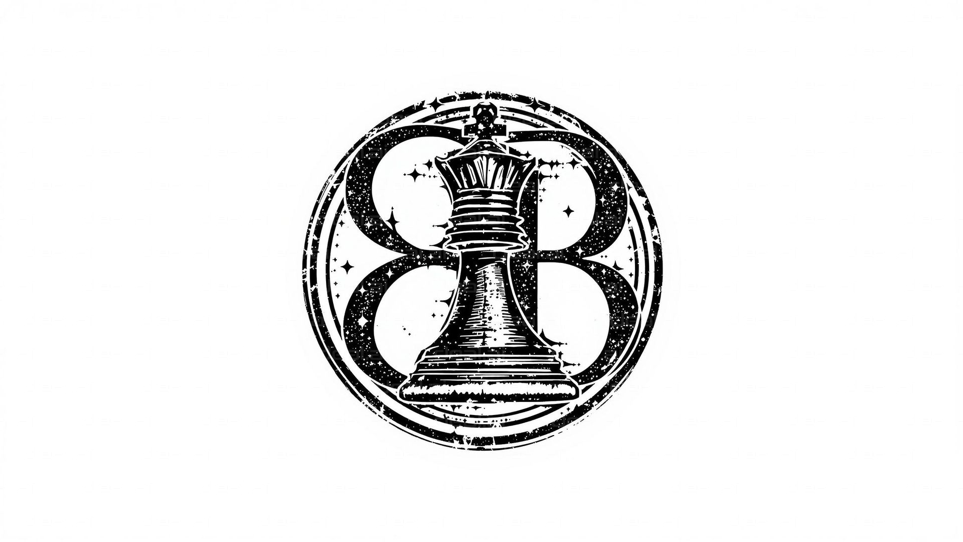 "Chess Queen Emblem Art"
