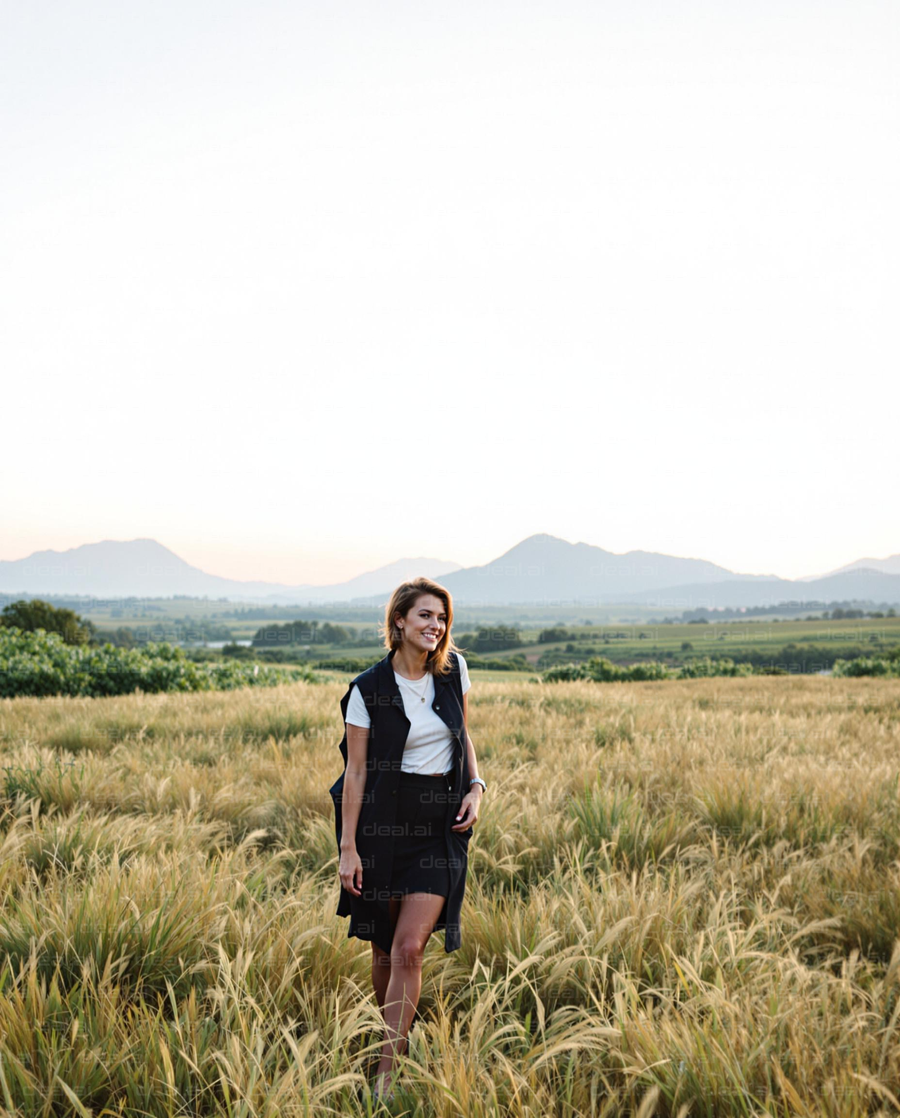 Strolling Through a Golden Field