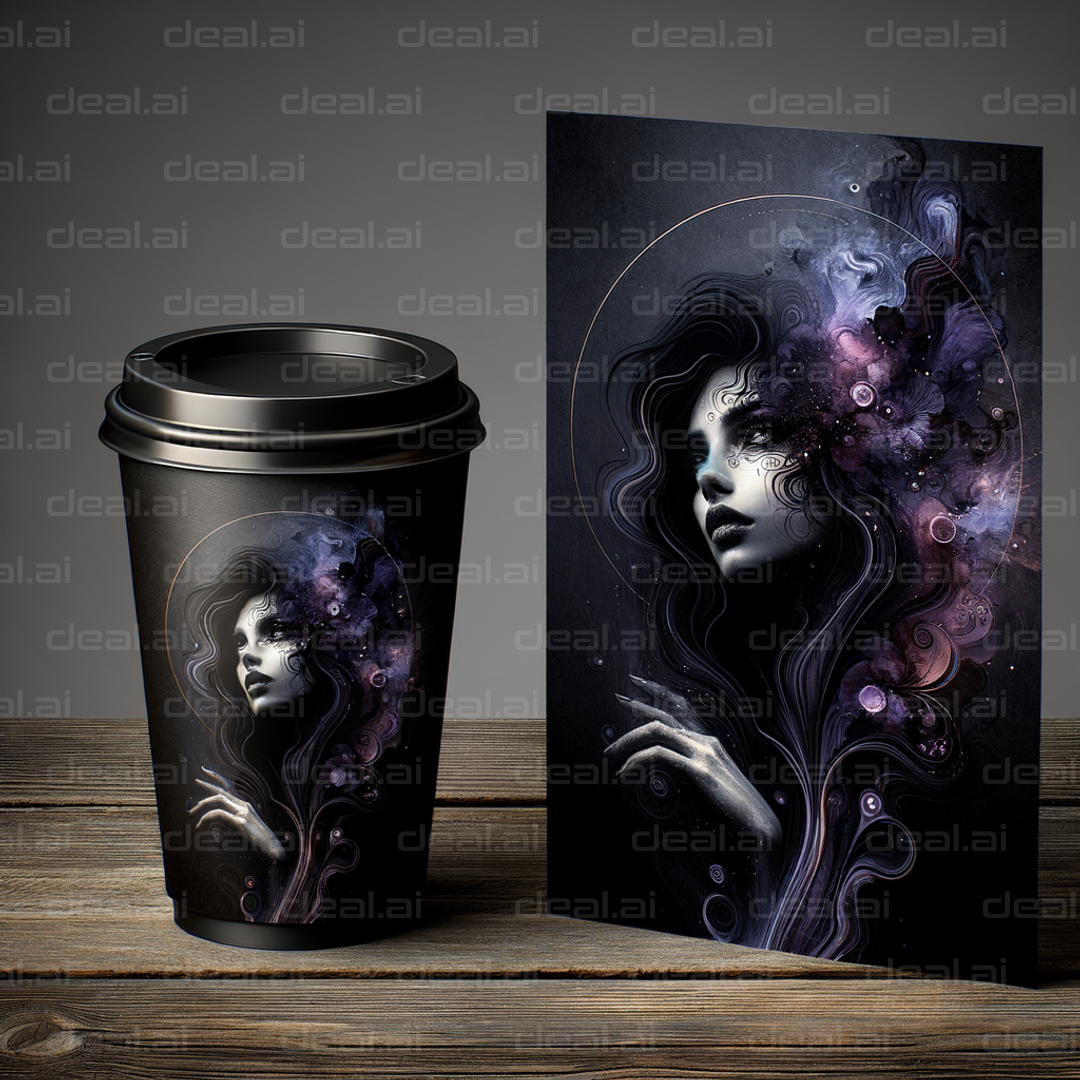 "Cosmic Art on Coffee Cup"
