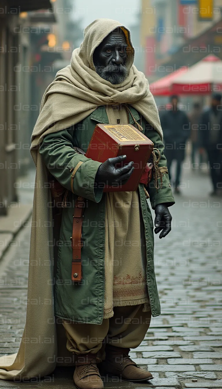 "Medieval Pilgrim with Book"