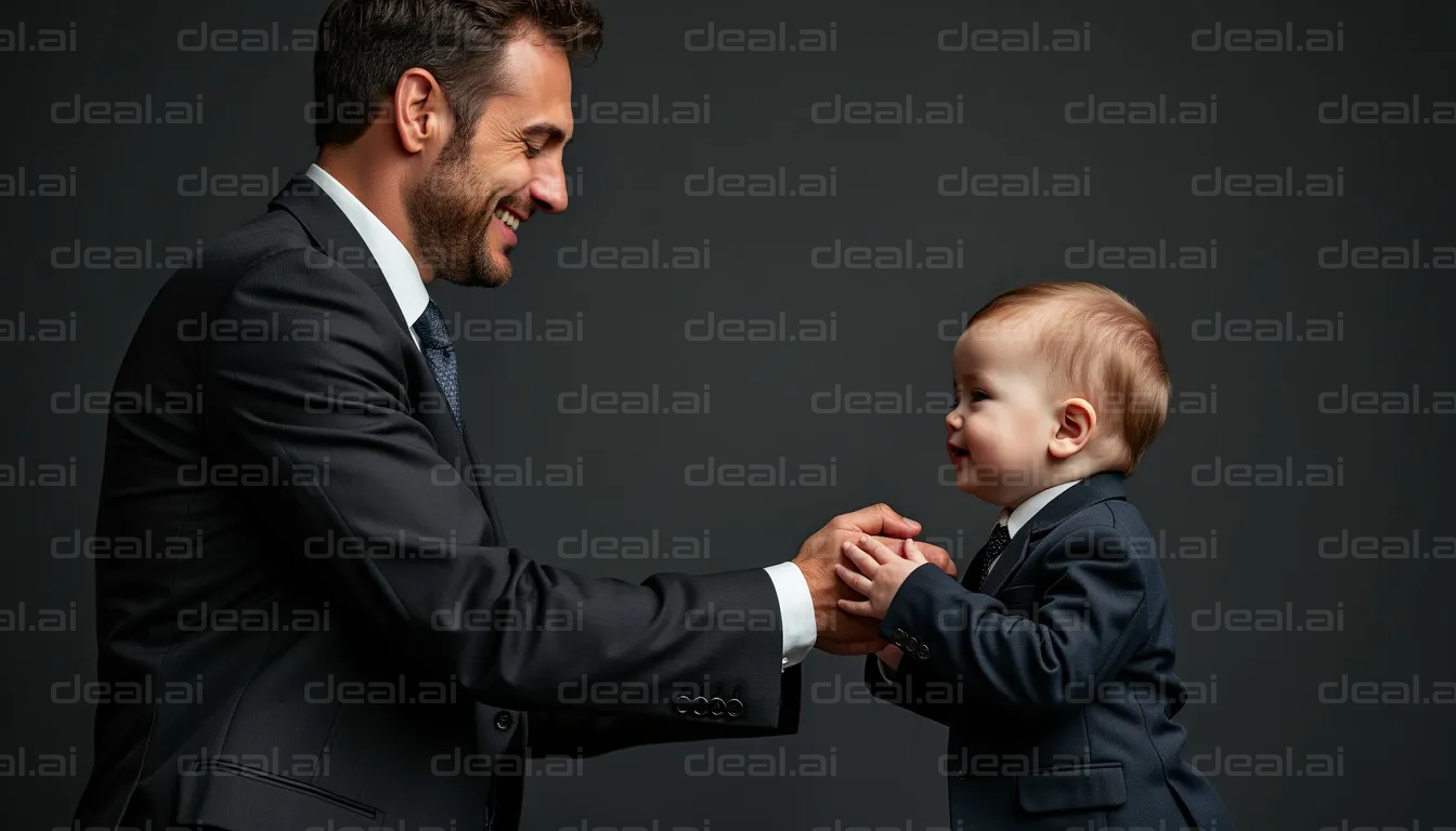 Father and Son in Suits