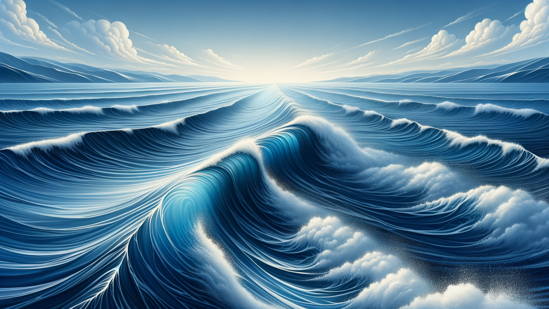 "Eternal Ocean Waves at Sunrise"