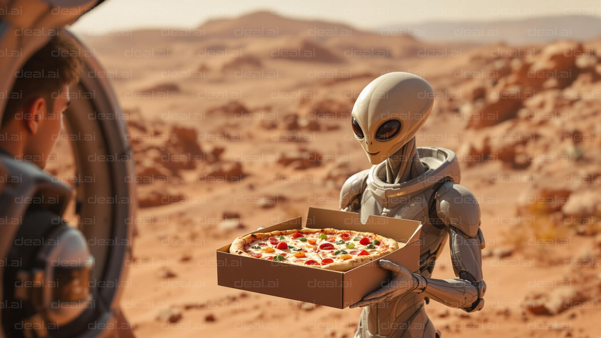 Alien Pizza Delivery on Mars