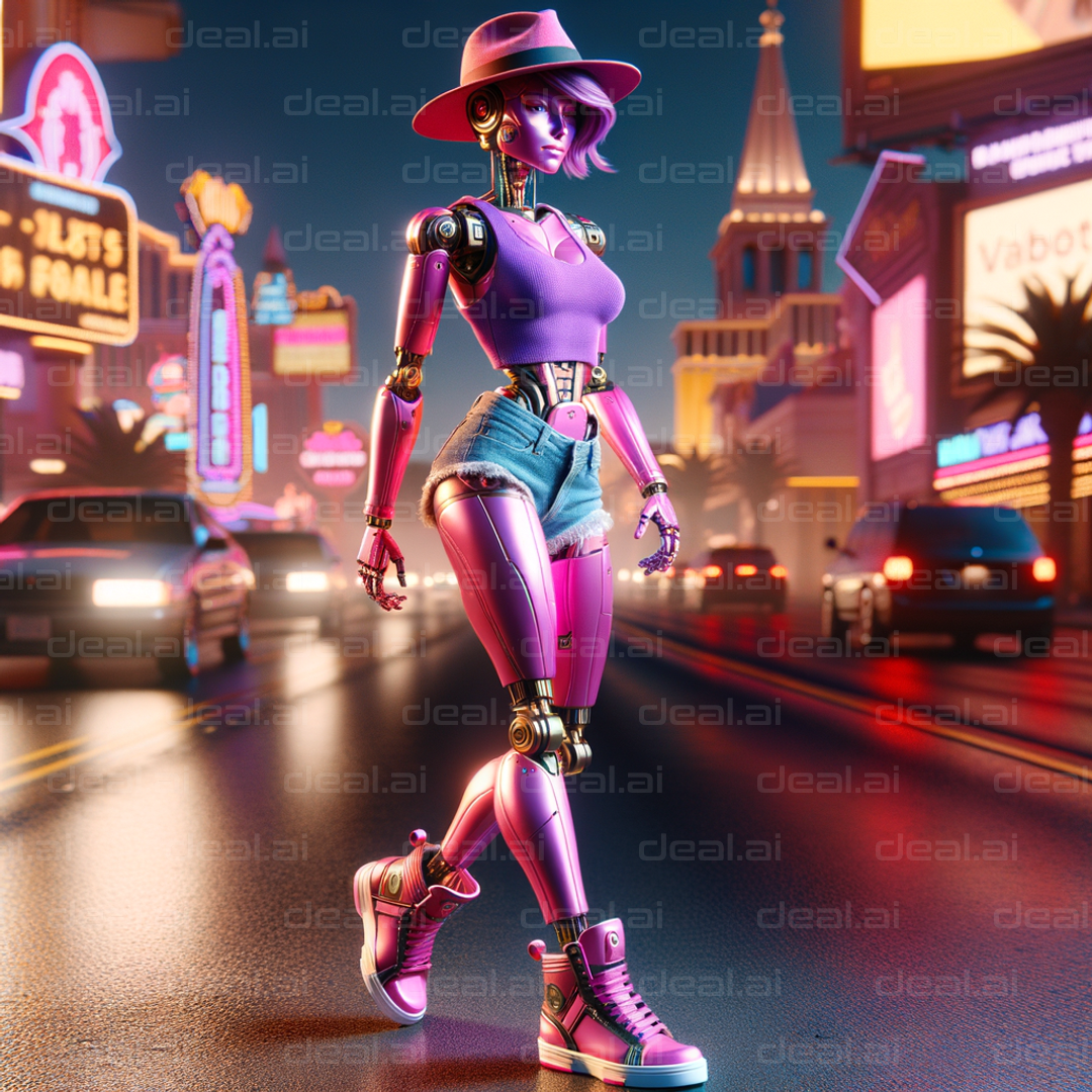 "Futuristic Fashion on Neon City Streets"