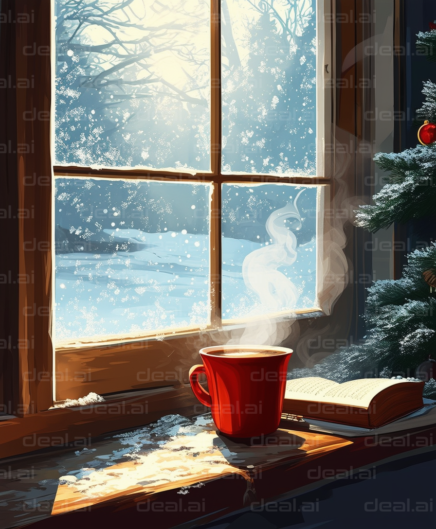 "Cozy Winter Morning by the Window"