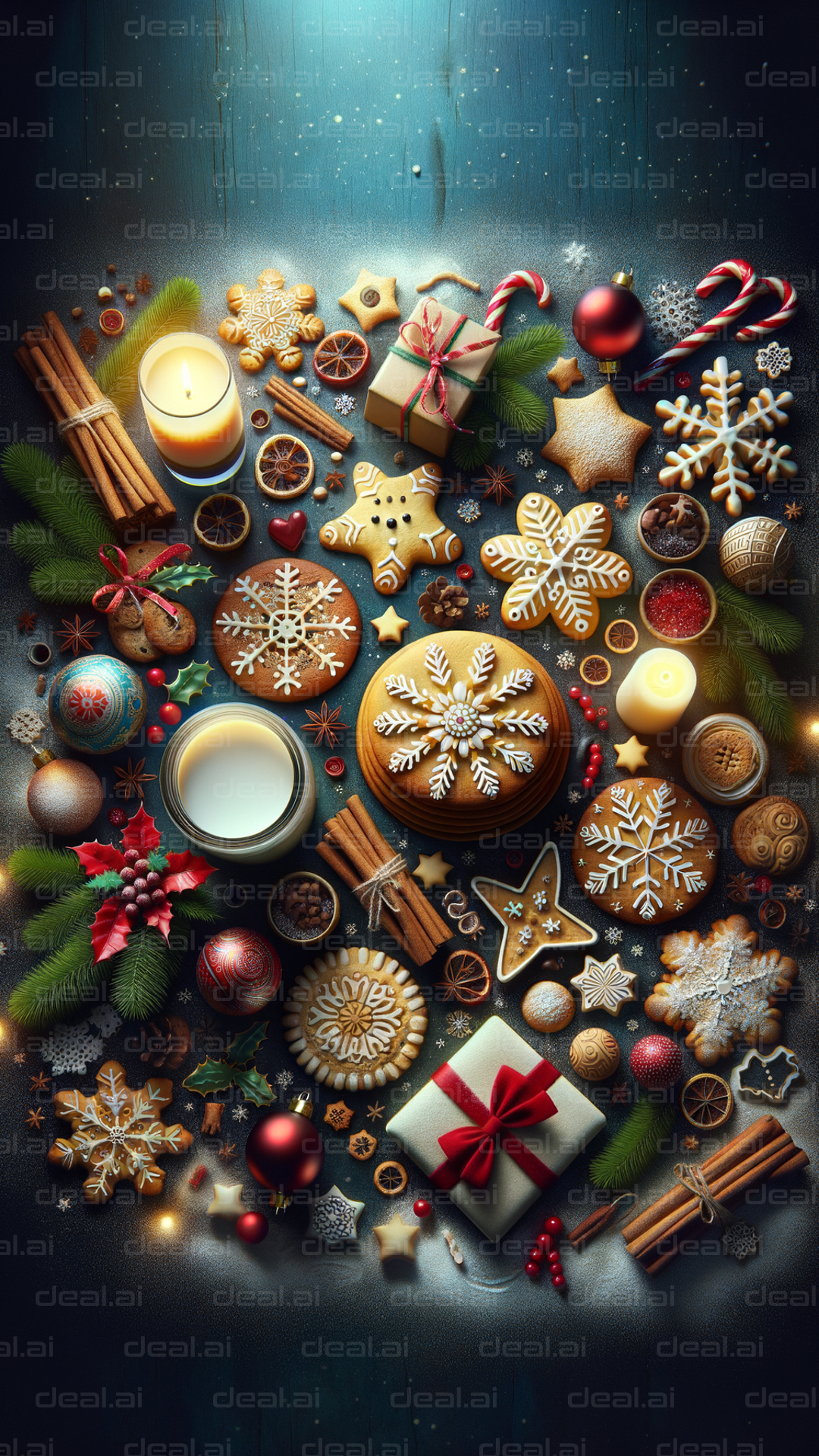 Festive Christmas Cookies and Decorations