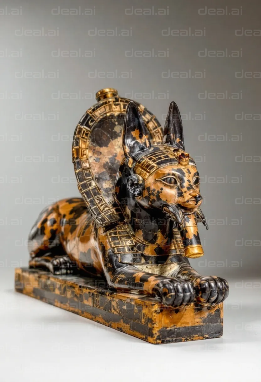 Elegant Egyptian Cat Statue