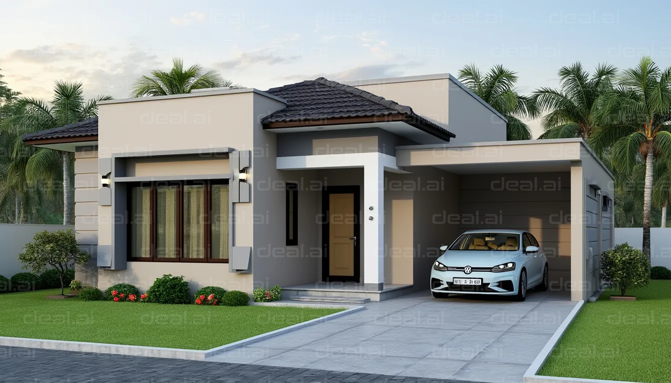 Modern House with Carport Design