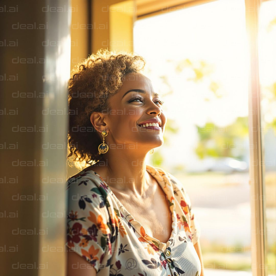 Sunlit Smile by the Window