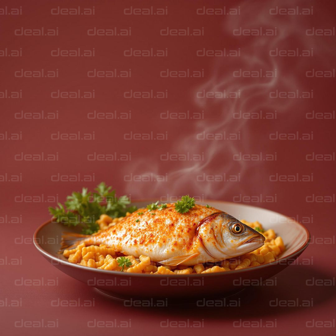 "Spicy Fish on Pasta Delight"