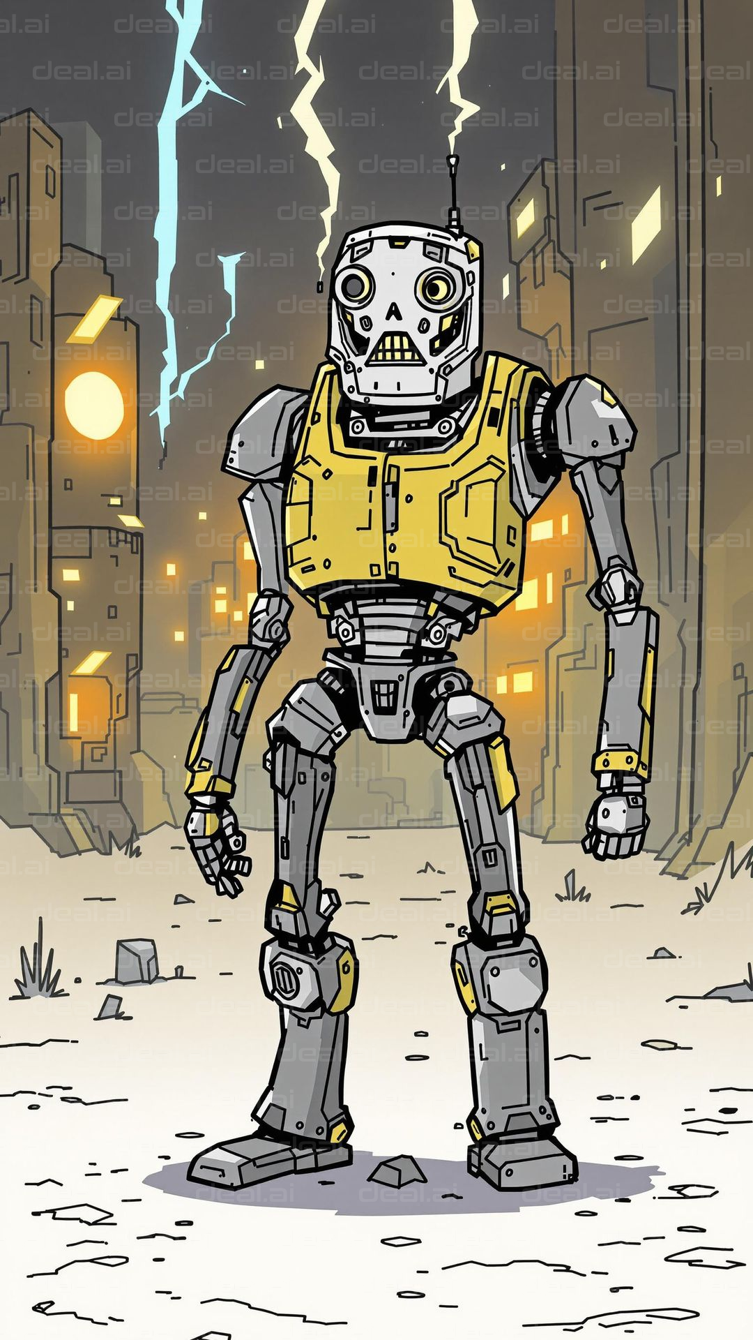 Robot in a Post-Apocalyptic World