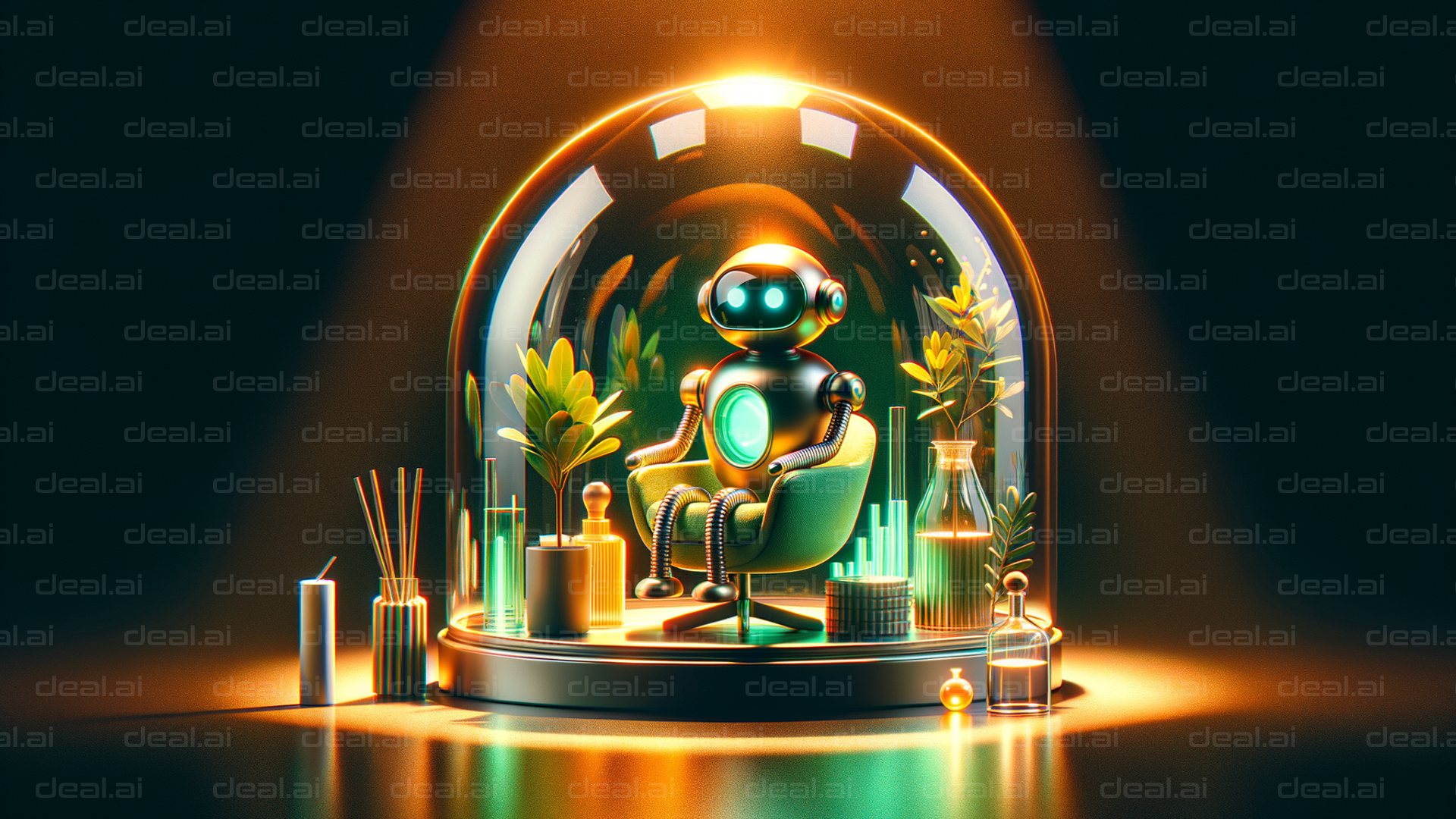 Futuristic Robot Oasis Display