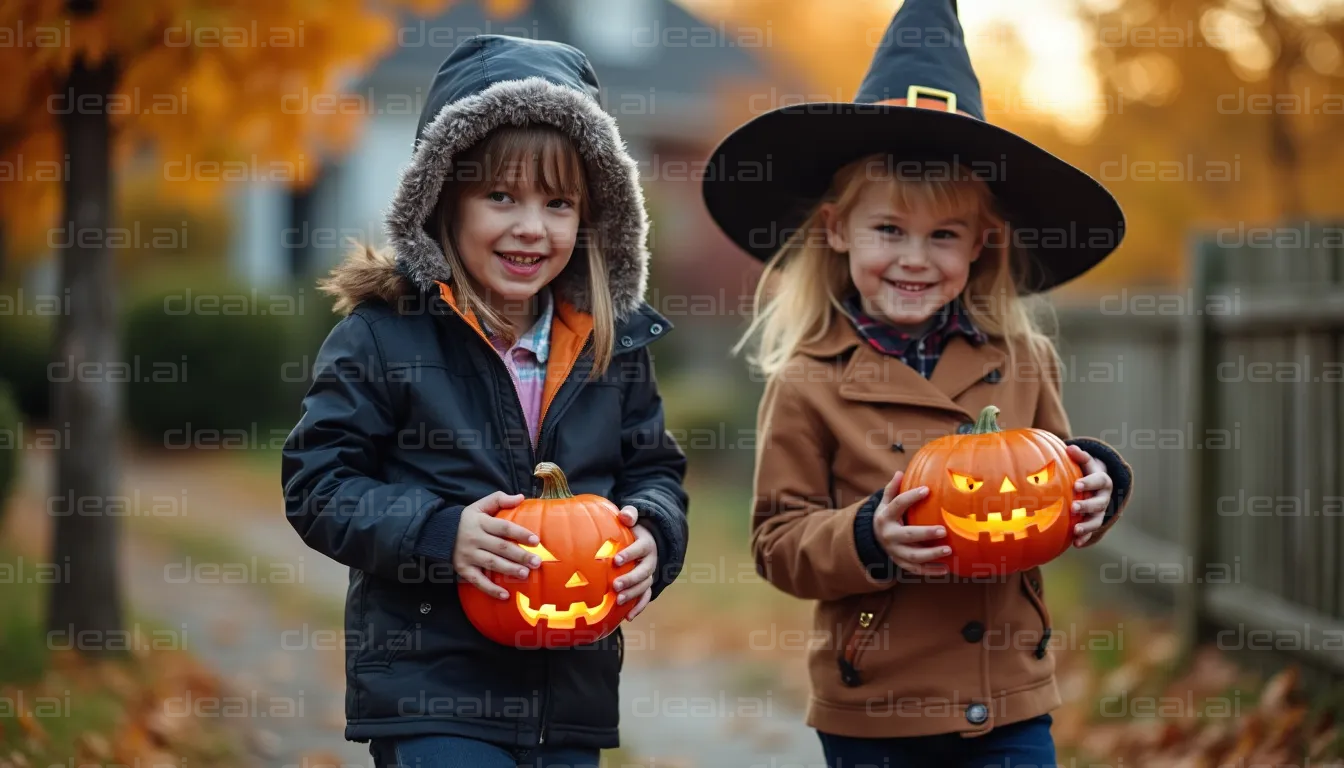 Kids Enjoying Halloween Fun