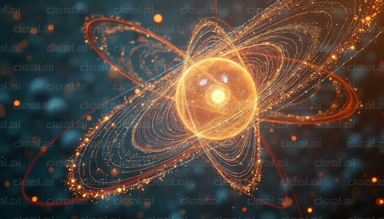 Glowing Atomic Structure Artistry