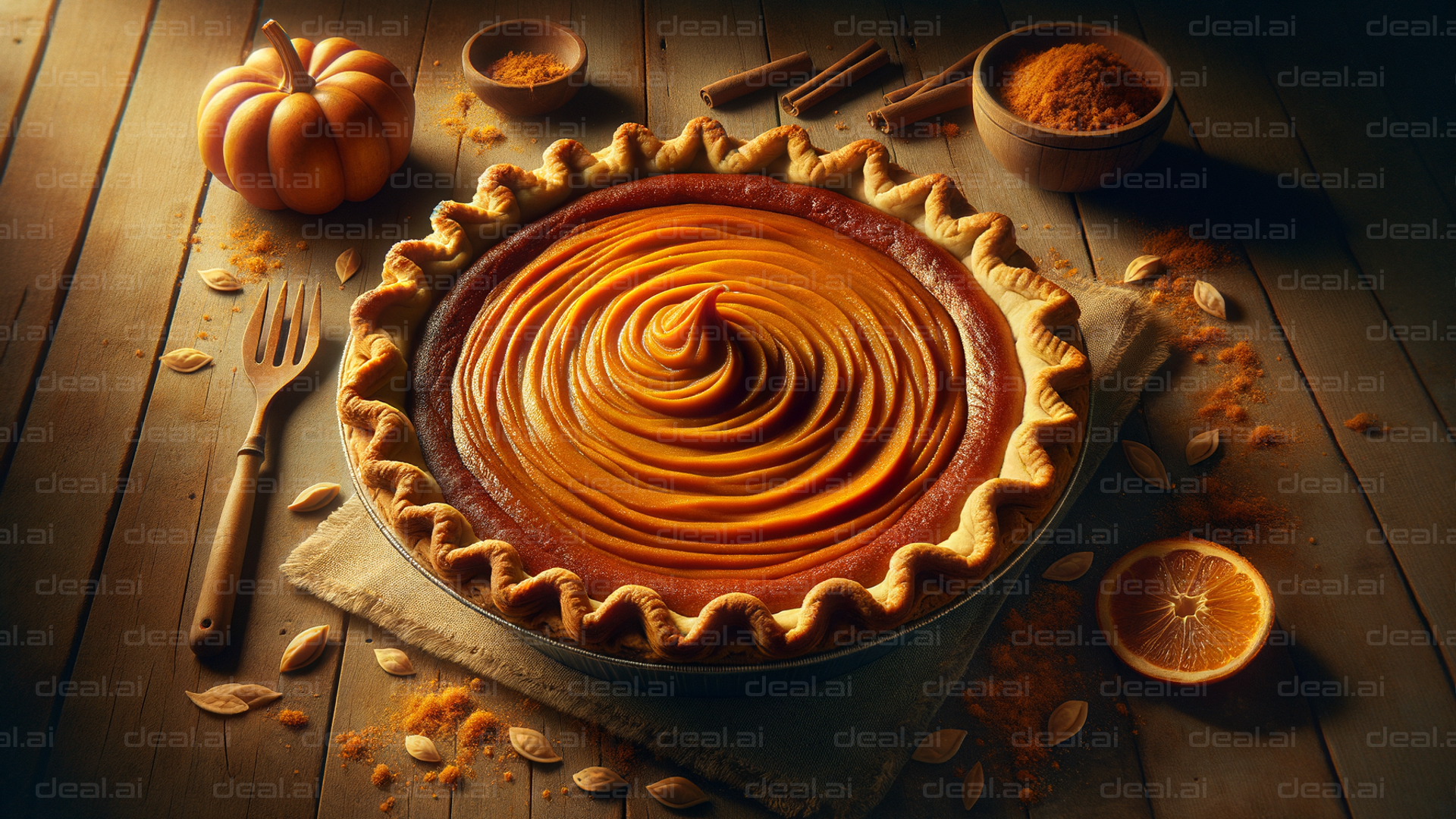 "Delicious Autumn Pumpkin Pie Delight"