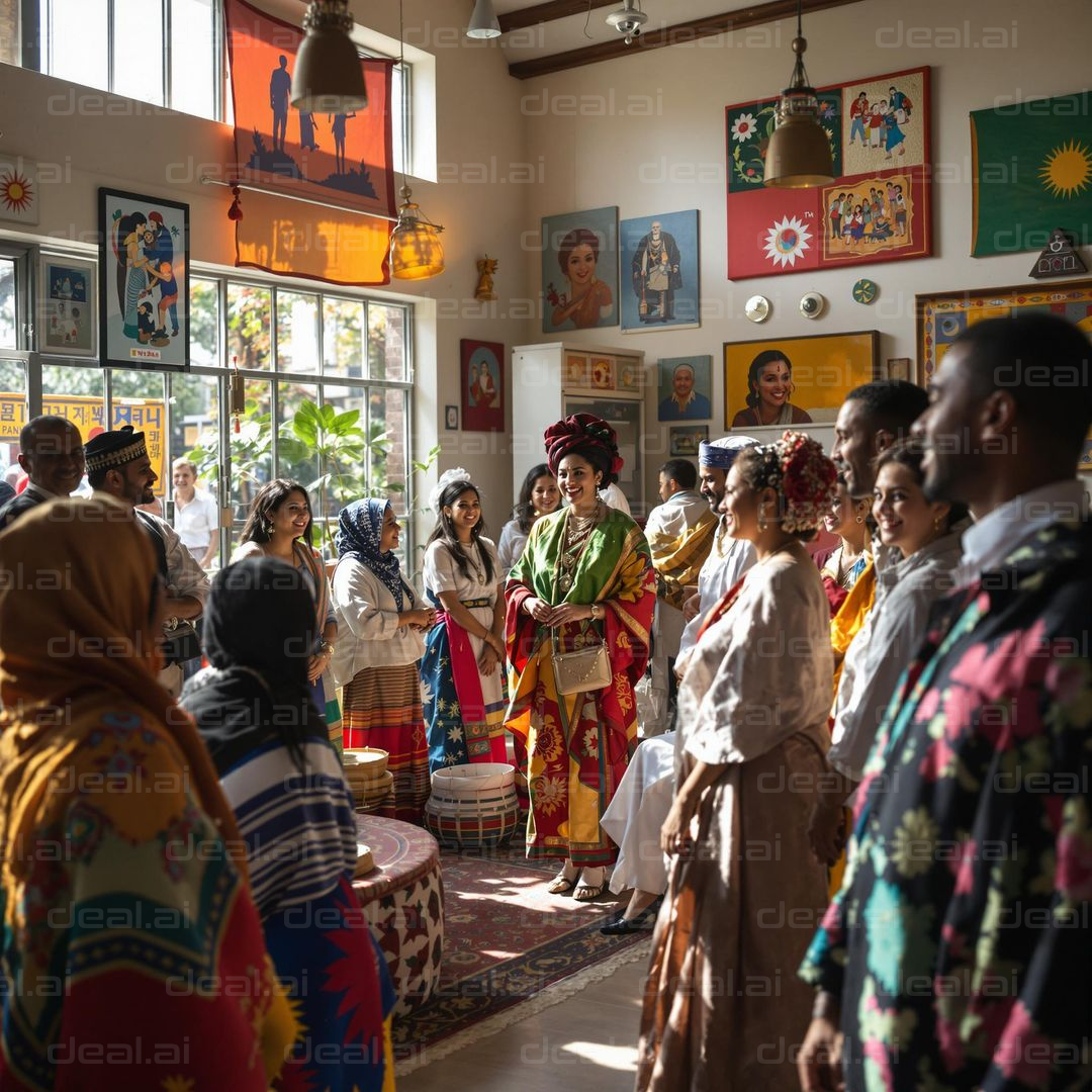 Cultural Gathering in Traditional Attire