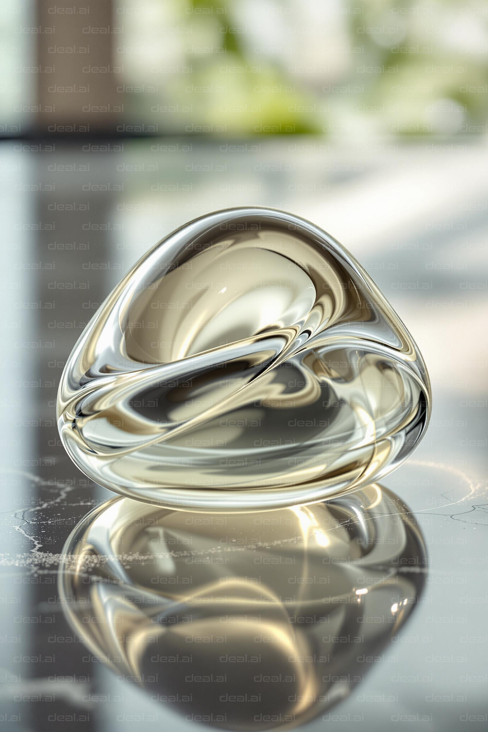 Crystal Art on Reflective Surface
