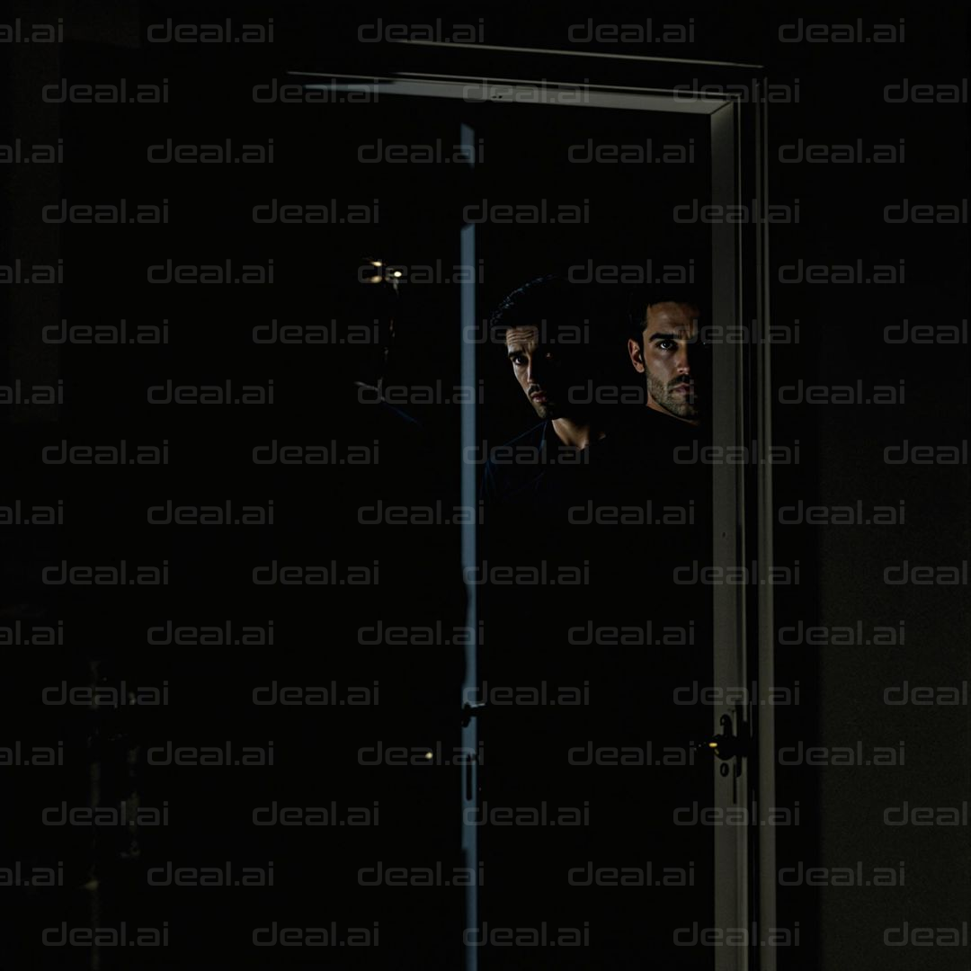 "Figures in the Dark Doorway"