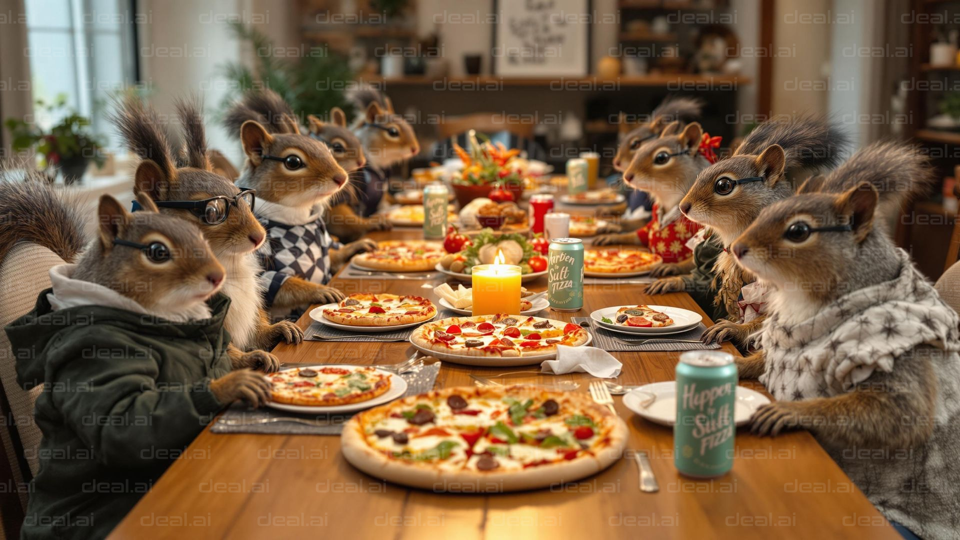 Squirrels' Pizza Party Delight