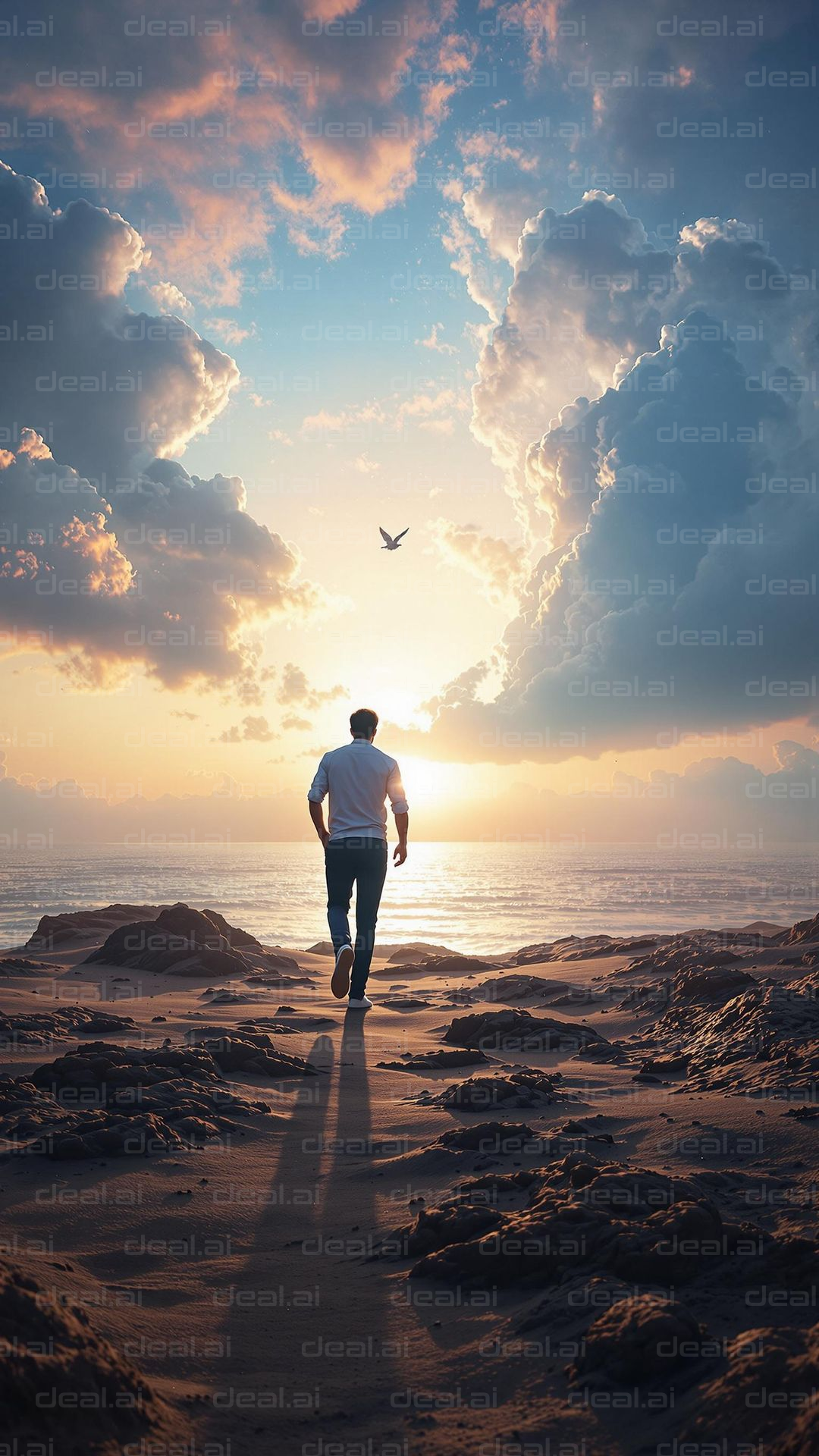 Walking into the Sunset