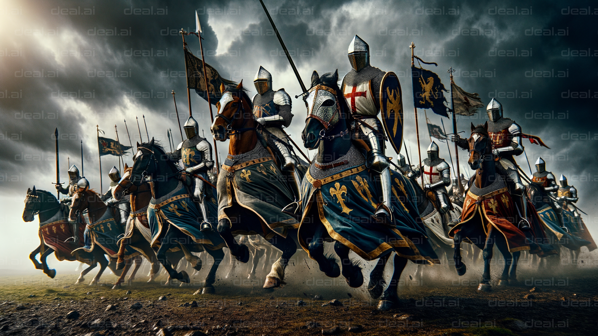 "Knights Charging into Battle"