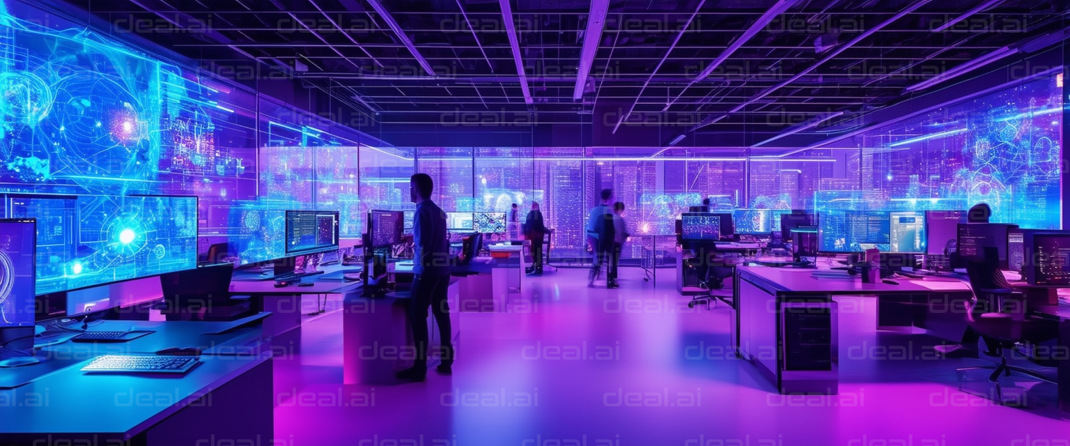 Futuristic High-Tech Command Center