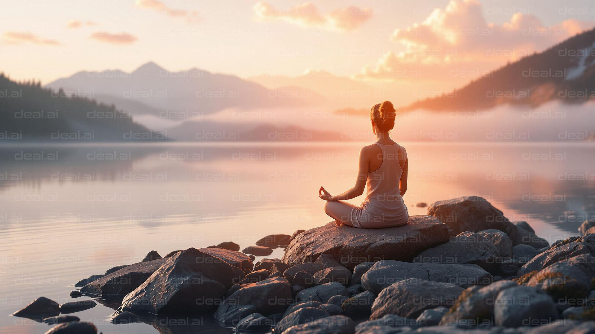 Peaceful Lakeside Meditation at Sunrise