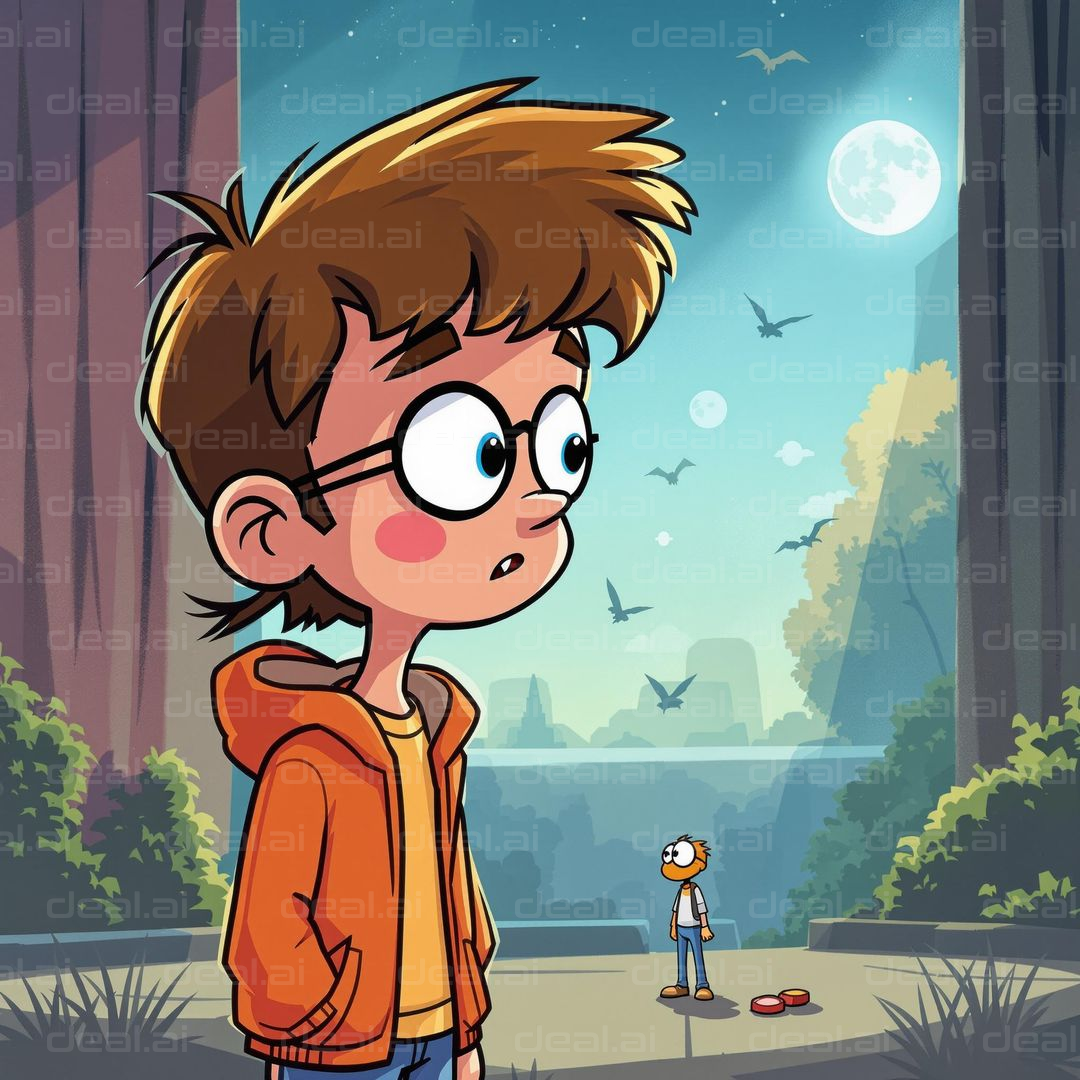 "Animated Moonlit Adventure"