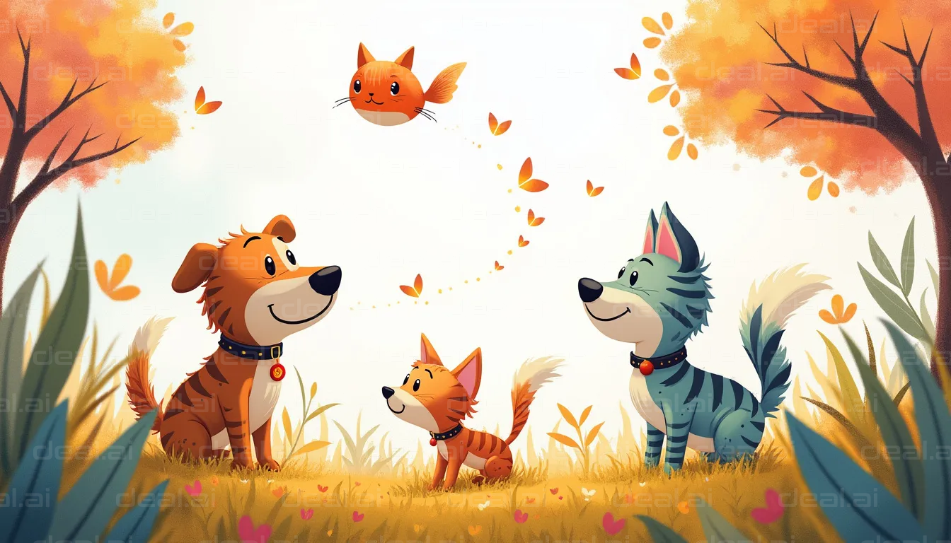 "Happy Pups Enjoying a Beautiful Day"