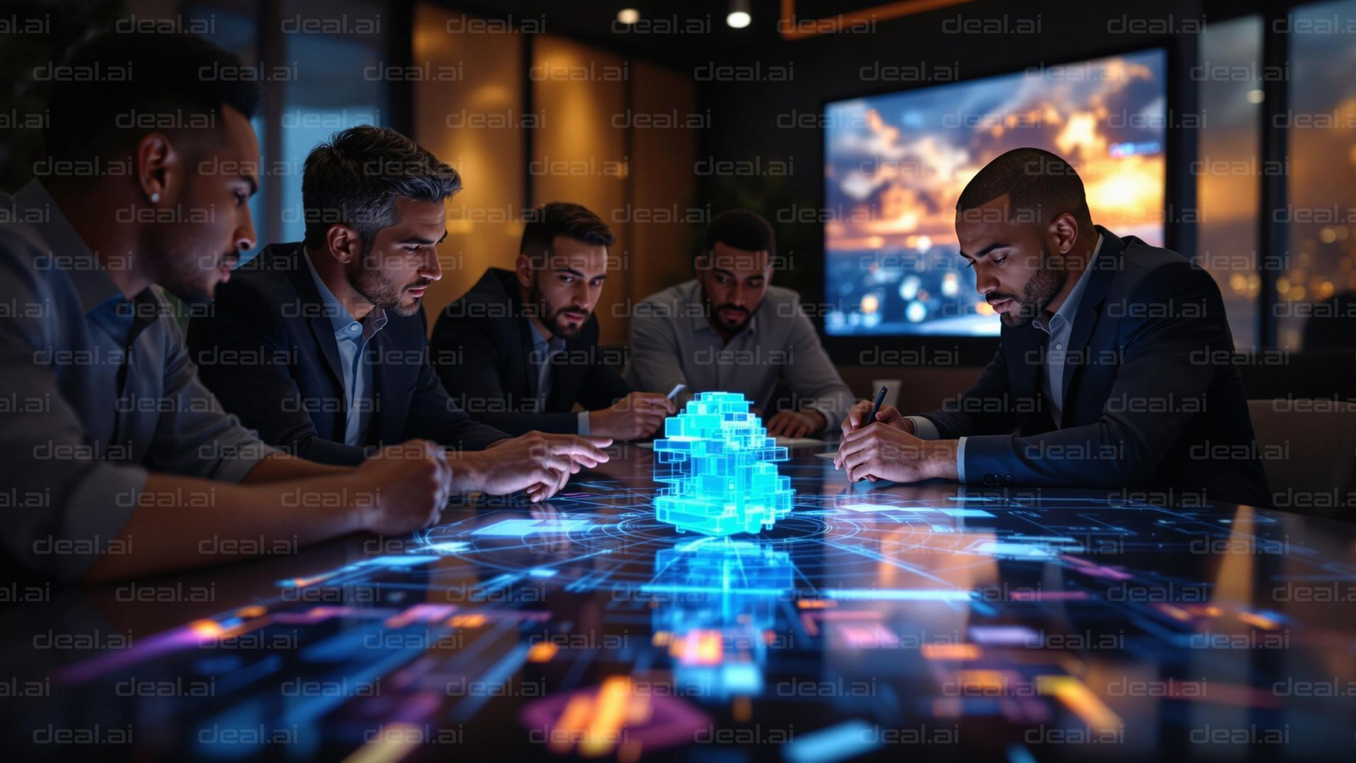 Tech Meeting with Holographic Display