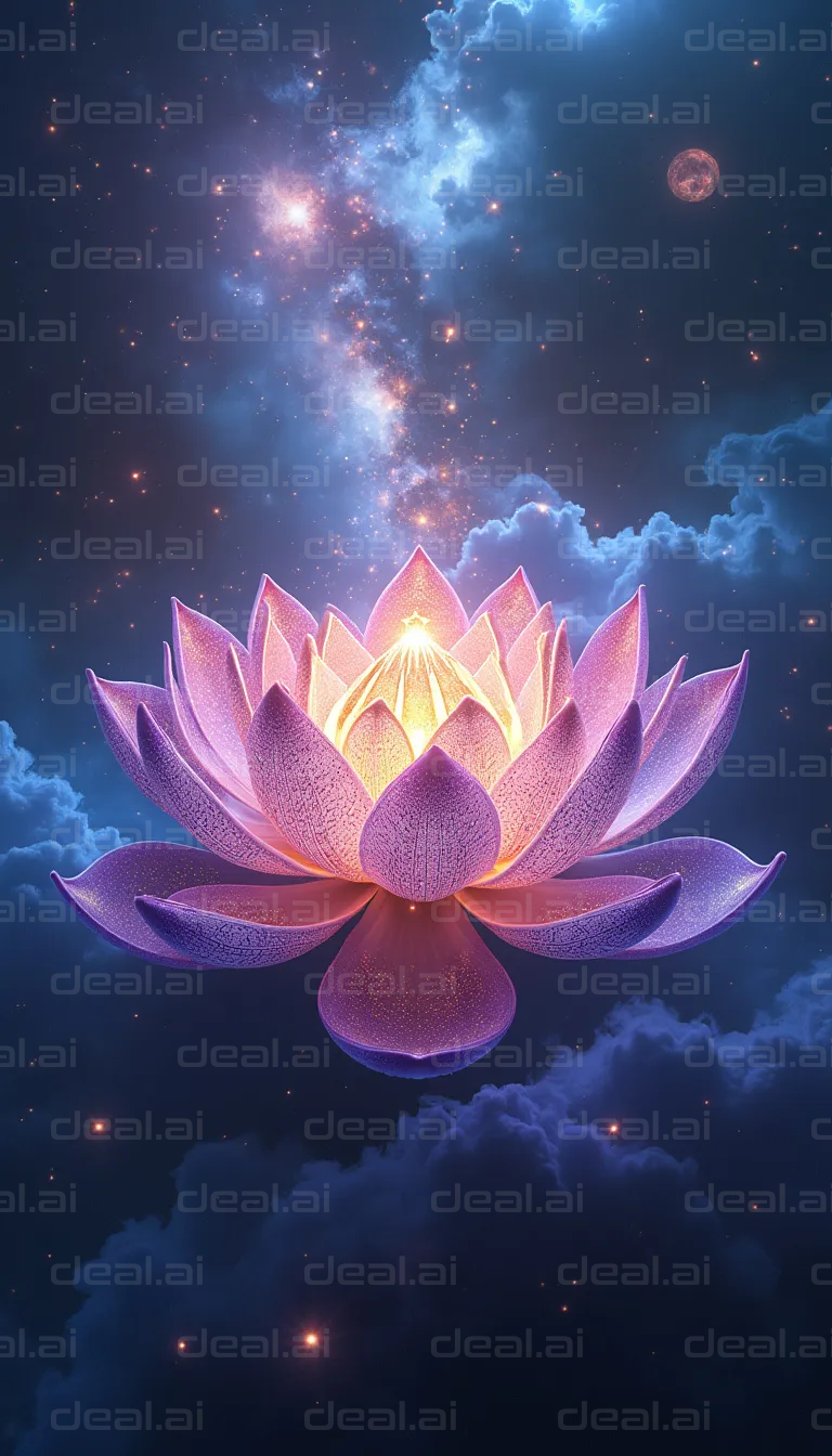 Galactic Blossom in the Night Sky